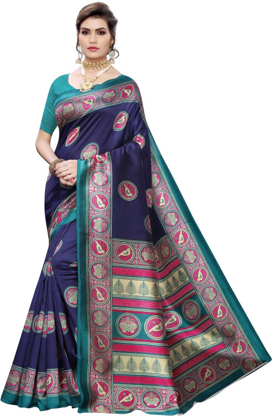 dark blue saree online