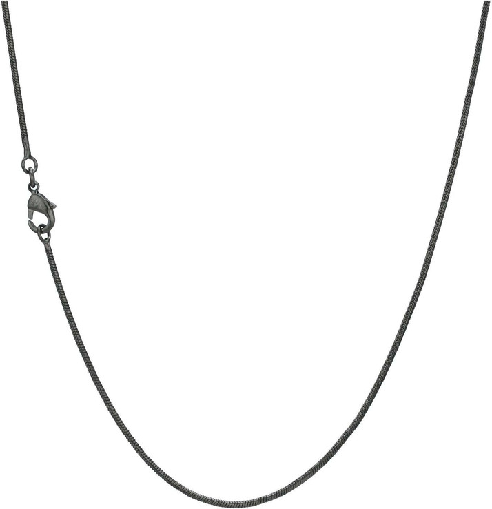Black Black Silver Plated Metal Chain 