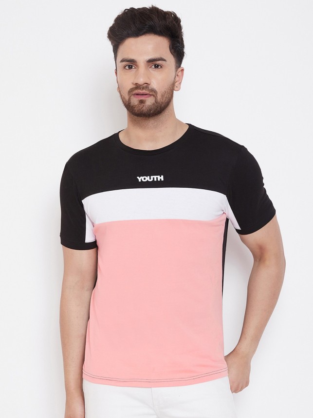 pink and black t shirt