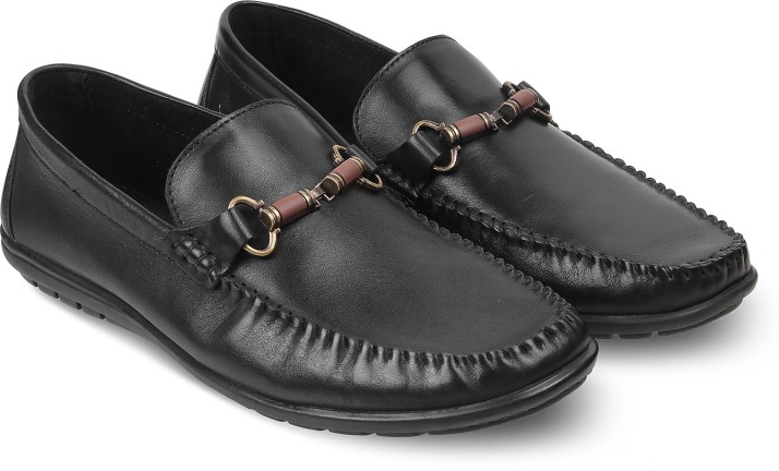 tresmode Casual Leather Slip on Loafers 