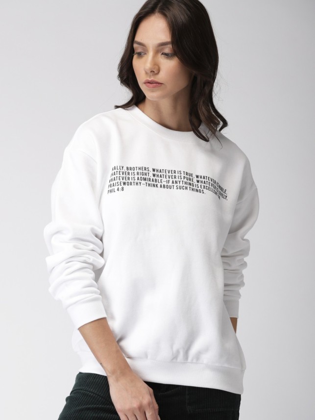 forever 21 white sweatshirt