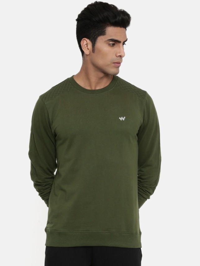 wildcraft full sleeve solid men's sweatshirt