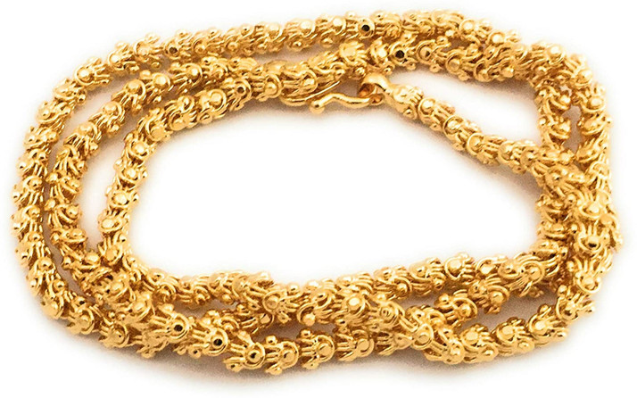 Multi Stands Round Gold Necklace Chain 