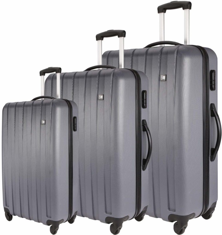 grey suitcase set