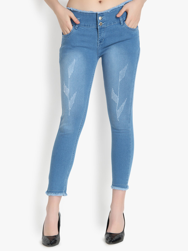 high waist denim Regular Women Blue 