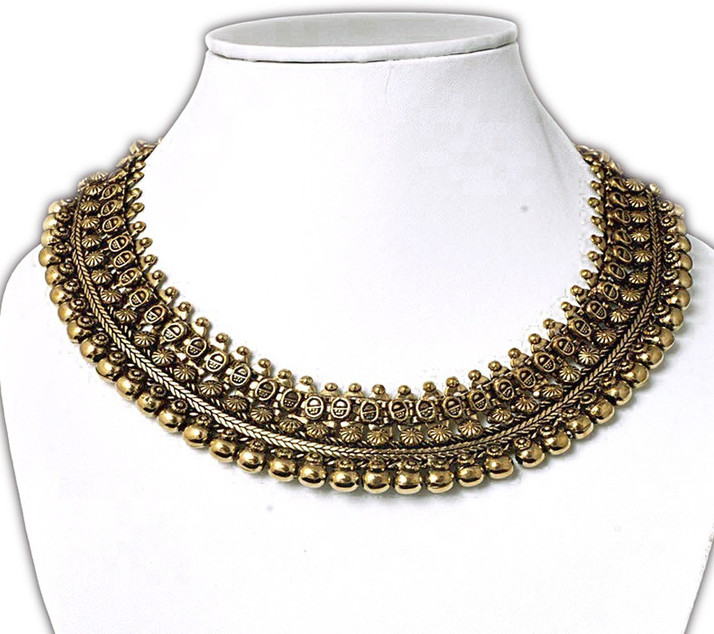 silver necklace set flipkart