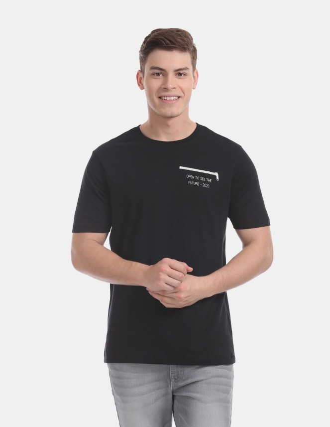 black t shirt flipkart