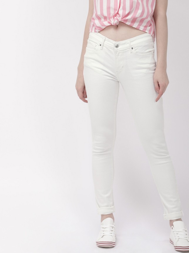 white jeans for ladies flipkart