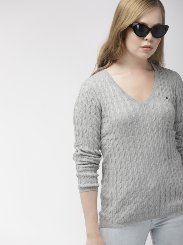 tommy hilfiger grey sweater women's