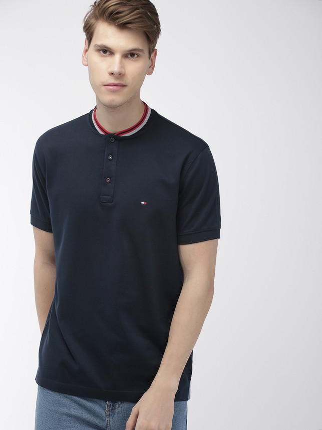 tommy hilfiger mandarin collar shirt