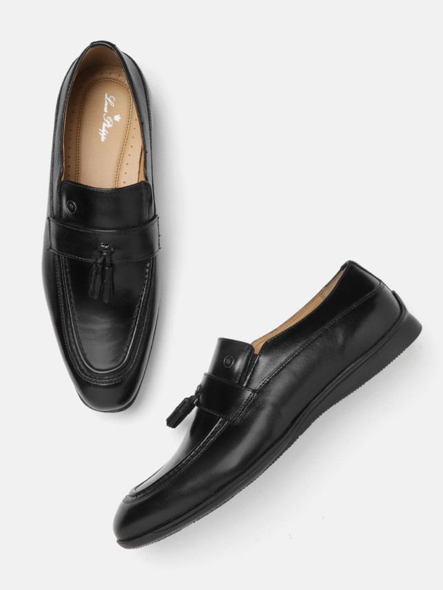 louis philippe black loafers
