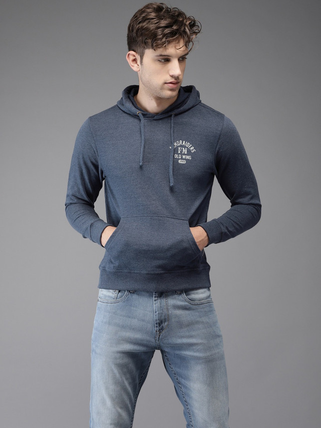 flying machine full sleeve solid men's sweatshirt