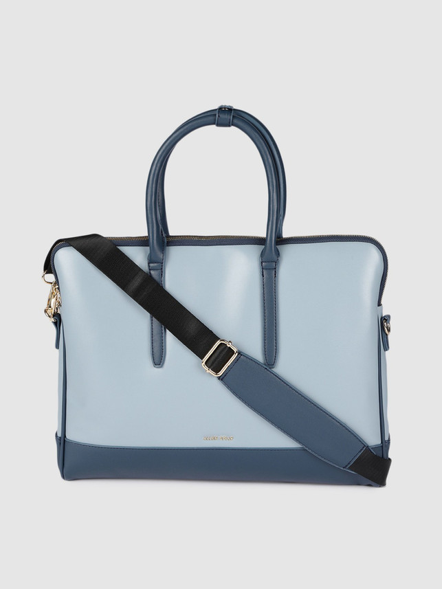 allen solly laptop bag blue