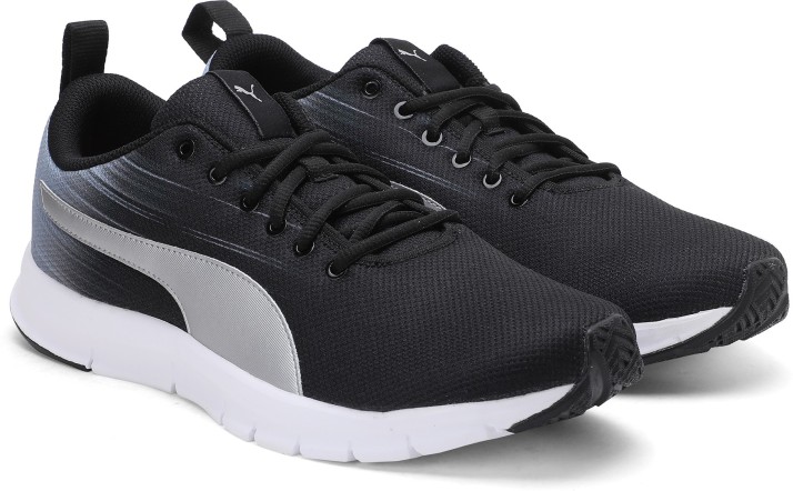 puma men black running shoes