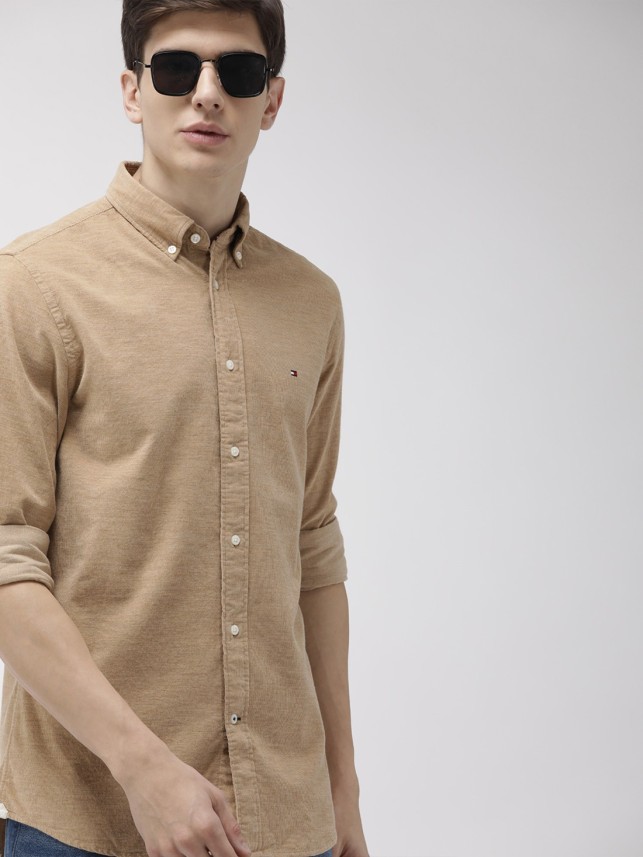 khaki tommy hilfiger shirt