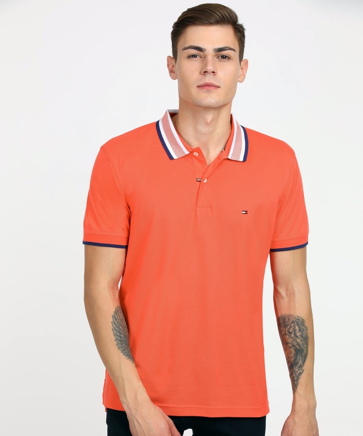 tommy hilfiger orange t shirt