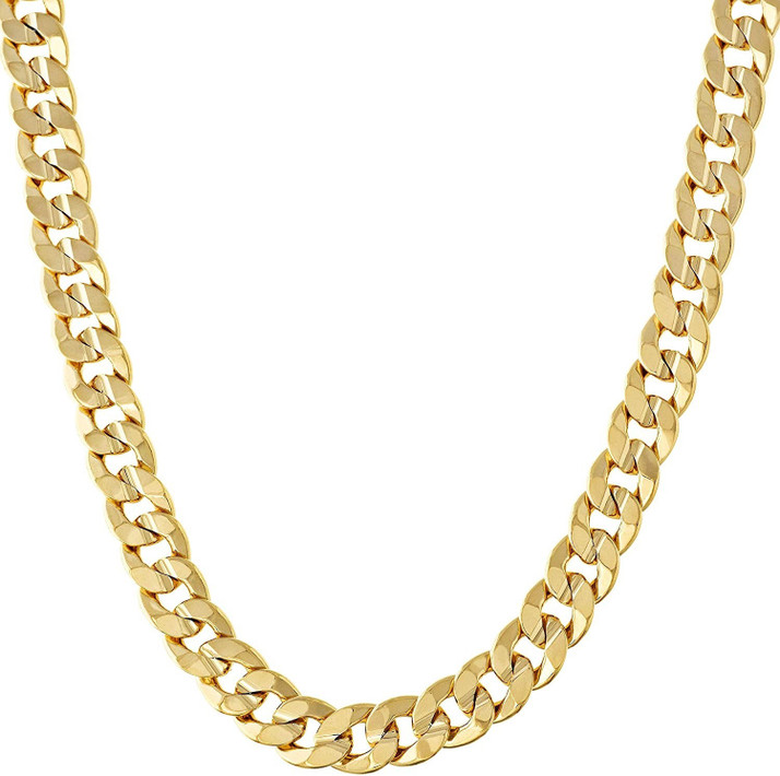 KARMAAH 3mm Gold Chain For Boys, Cuban 