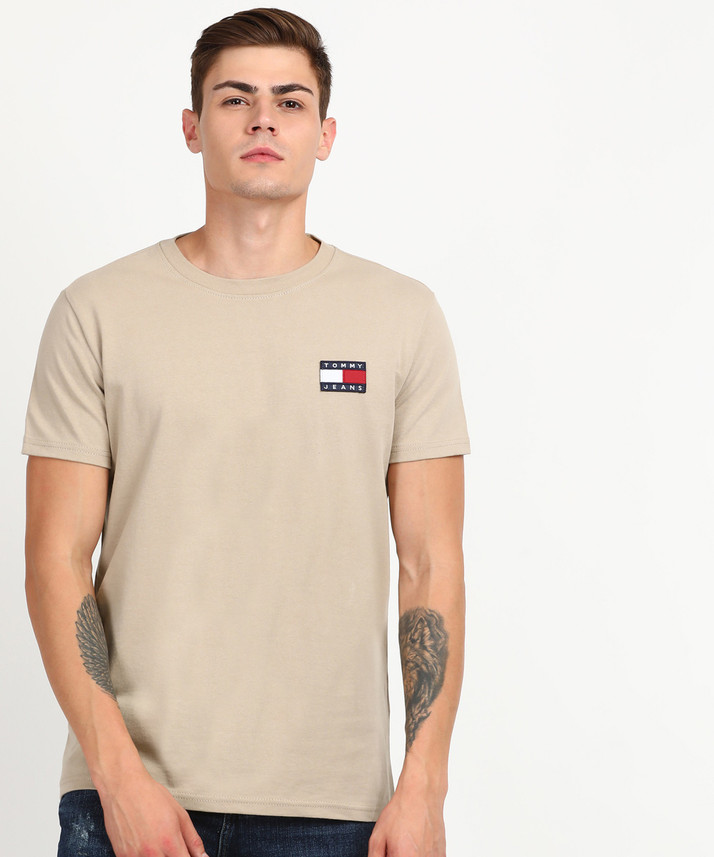tommy hilfiger beige t shirt
