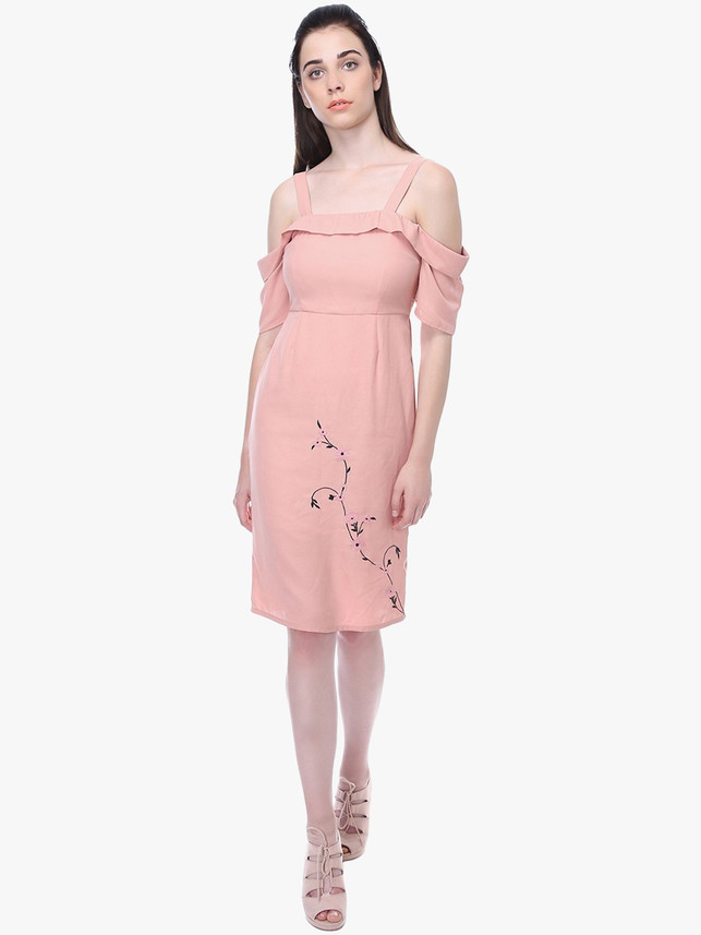 LA LOFT Women A-line Pink Dress - Buy 