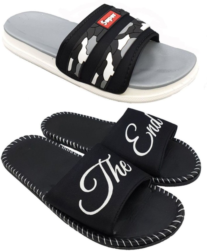 kapani black slide flip flop