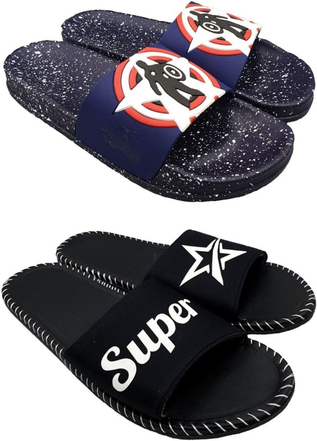 kapani black slide flip flop