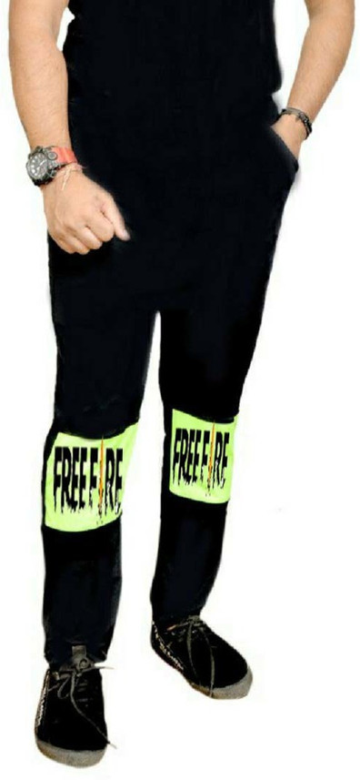 mfb Printed Men Black Track Pants - Buy 