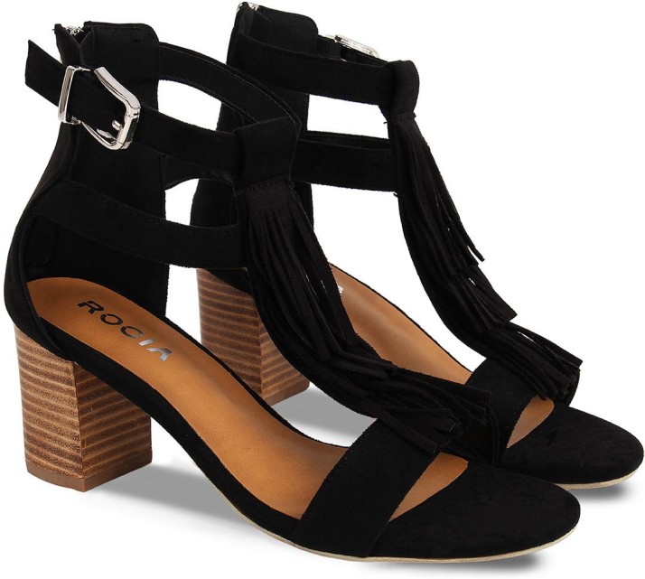 ROCIA Women Black Heels - Buy ROCIA 