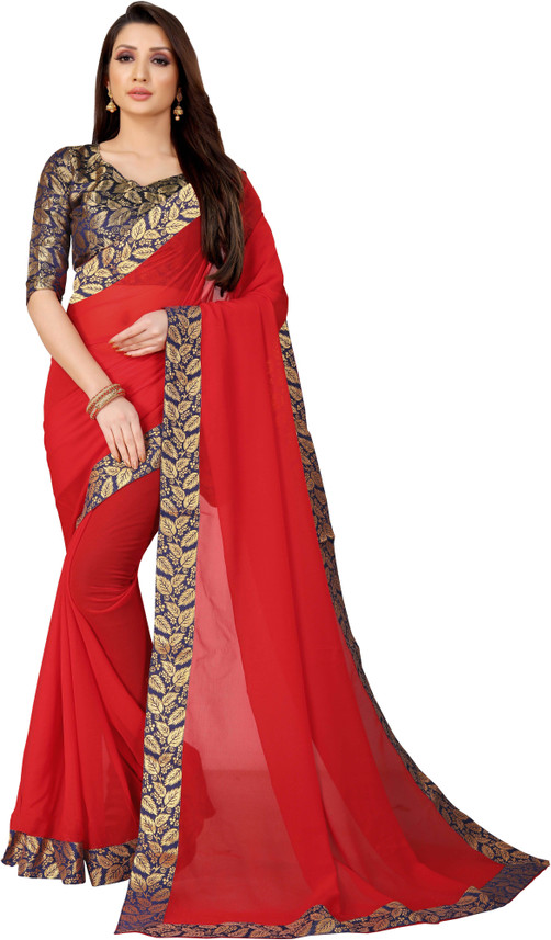 plain saree flipkart