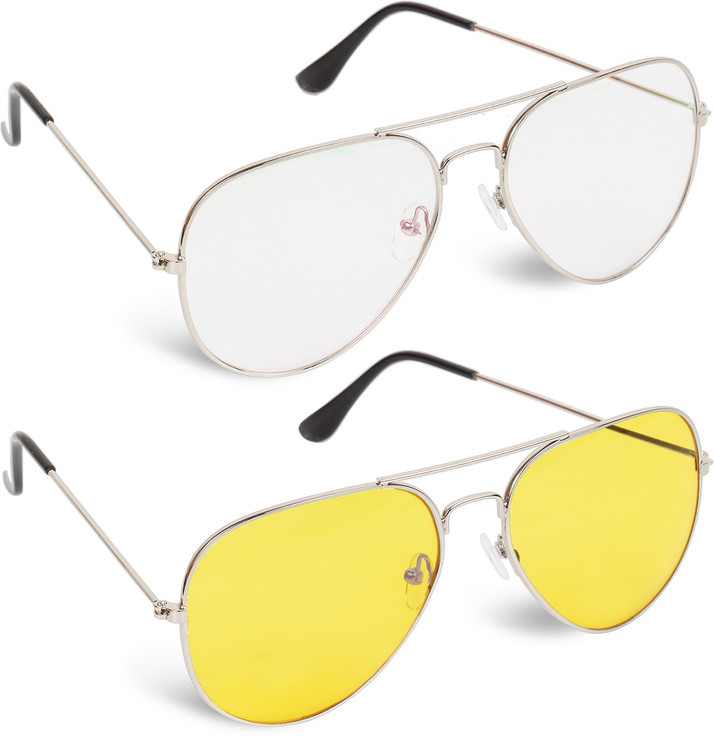 yellow clear glasses