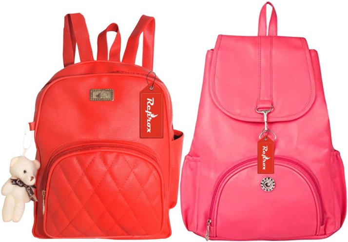 pink yellow backpack