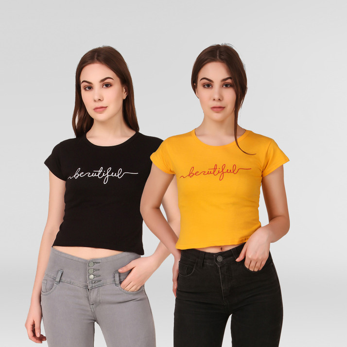 yellow top and black jeans