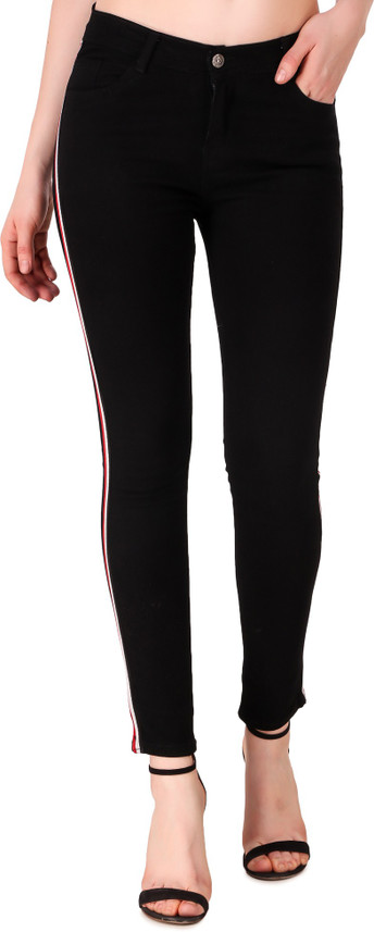 black jeans side patti