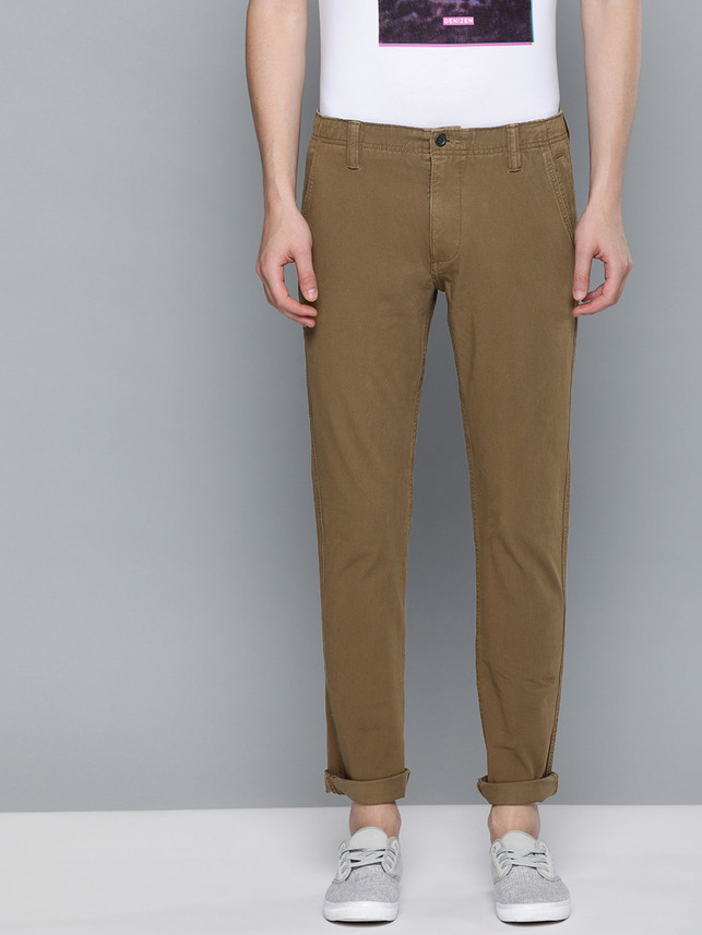 Buy LEVI'S Tapered Men Brown Trousers 