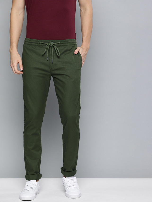 LEVI'S Slim Fit Men Dark Green Trousers 