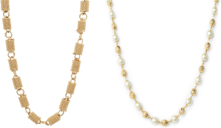 Gold Era White \u0026 Gold Plated Pearl Mala 