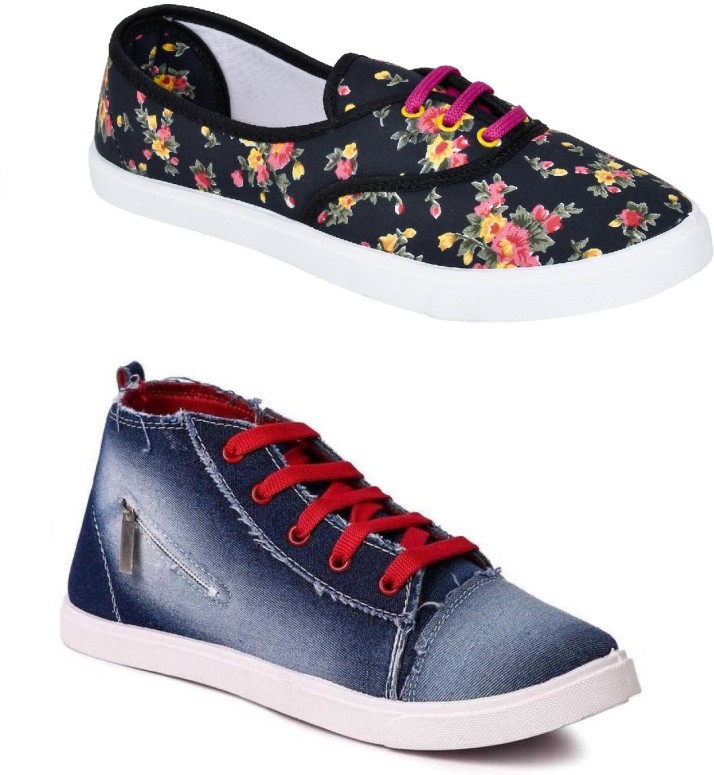 Denim Sneakers Casual Canvas Belly 