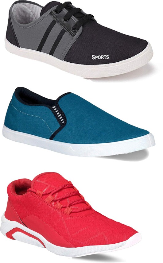 Combo Pack Of 3 Shoes Sneakers For Men 