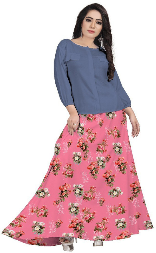 NO1ENTERPRISE Women Top and Skirt Set 