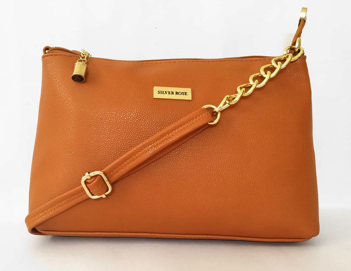 Silver Rose Orange Sling Bag Orange