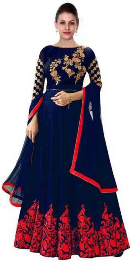 red gown flipkart