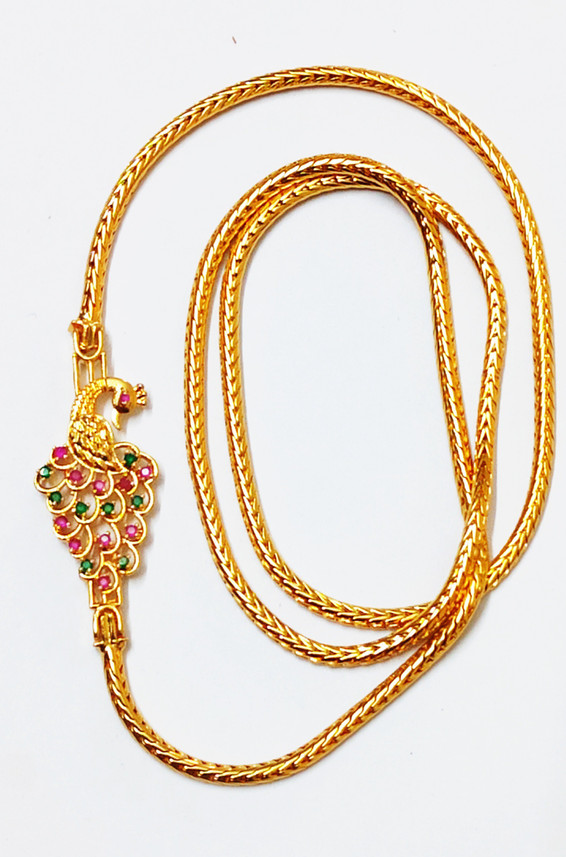 ONE GRAM GOLD PLATED 24inch RUBY ONYX 