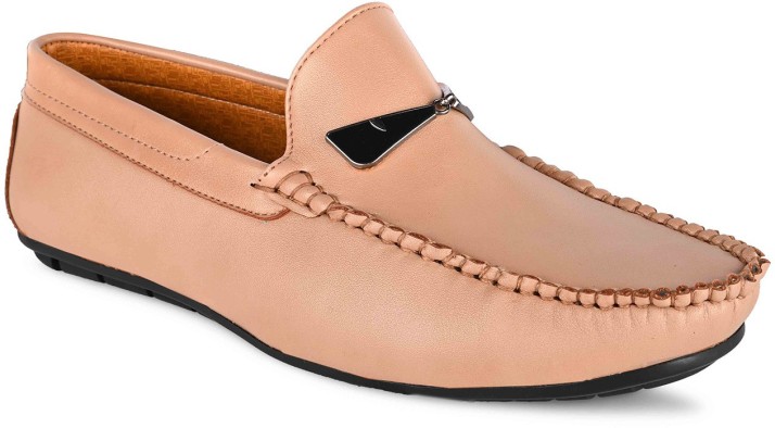 peach men loafers