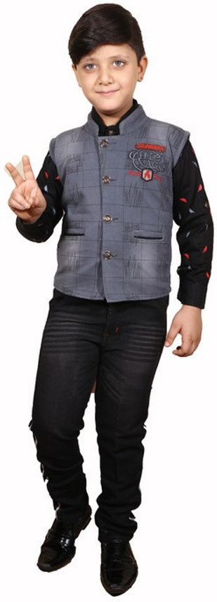 casual waistcoat and jeans