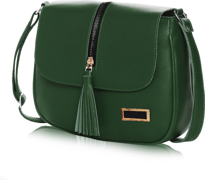 green sling bag