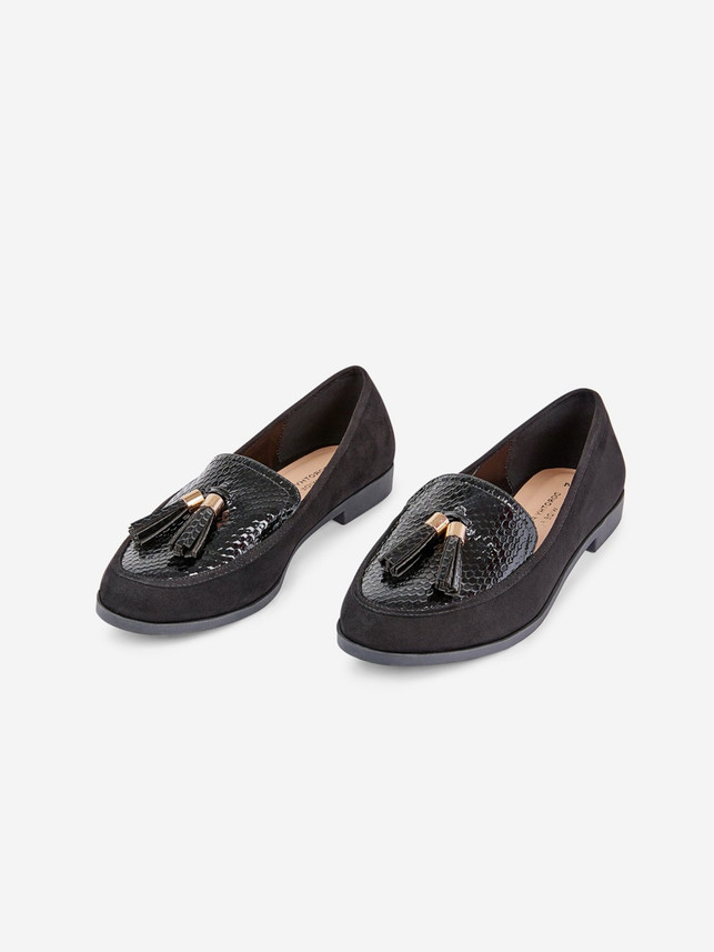Snakeskin Tasselled Loafers Loafers 