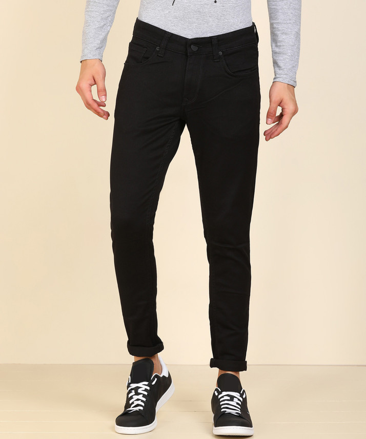 spykar skinny men's black jeans