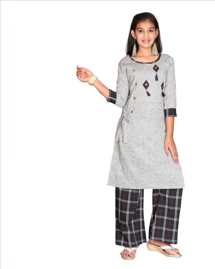 white kurti for 12 year girl