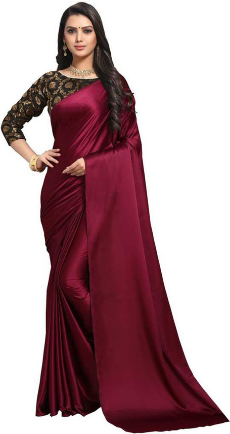 plain saree flipkart