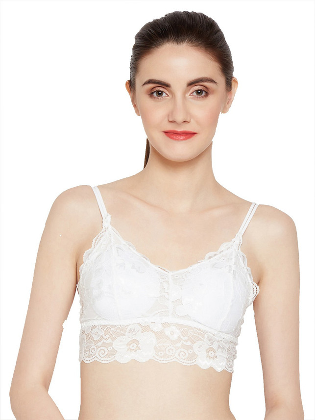 white floral bralette