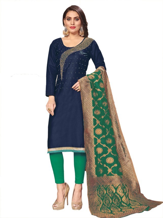 dark blue churidar material